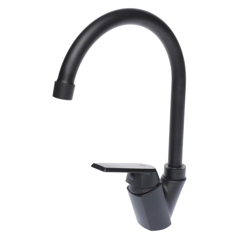 Изображение товара Полимерный кухонный смеситель Orange OneLife P02 000b черный матовый