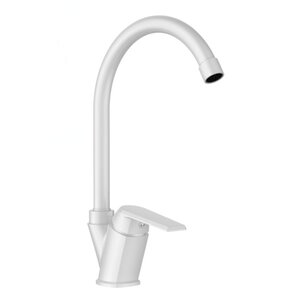 Изображение товара Полимерный смеситель OneLife для кухонной мойки, белый, P02-000w