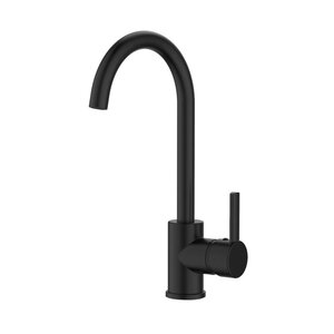 Изображение товара Полимерный смеситель для кухни OneLife P04-001b в черном матовом цвете