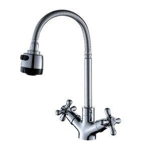 Изображение товара Полимерный смеситель OneLife для кухонной мойки, хром, P03-004cr