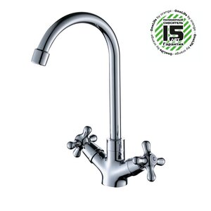 Изображение товара Полимерный смеситель OneLife для кухонной мойки, хром, P03-005cr