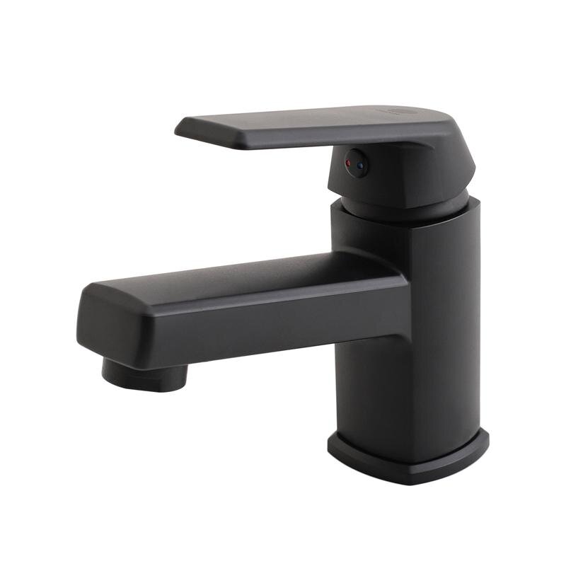 Изображение товара Полимерный смеситель для раковины OneLife черный матовый P02-021b