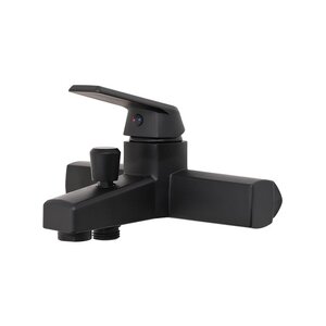 Изображение товара Полимерный смеситель для ванны и душа OneLife черный матовый P02-100b Изображение товара Полимерный смеситель для ванны и душа OneLife черный матовый P02-100b