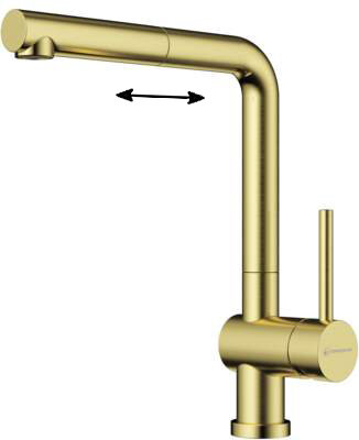 Изображение товара Смеситель Omoikiri Akashi-S-LG 4994263 для кухни, светлое золото