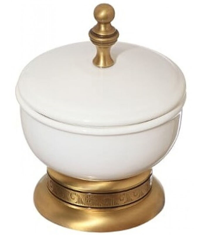 Изображение товара Настольная баночка из керамики и латуни Cameya Rychmond A1618K бронза