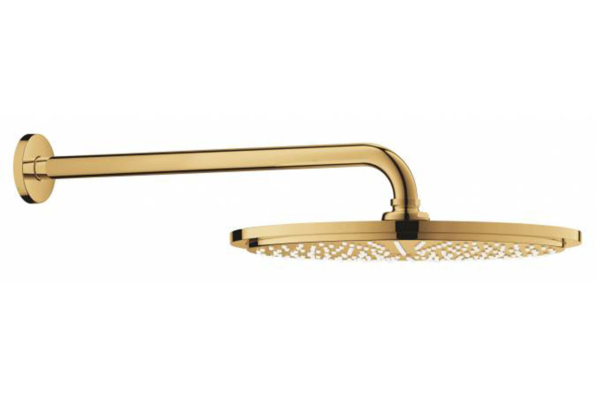 Изображение товара Верхний душ Grohe Rainshower Cosmopolitan 26066GL0, 31х31 см, 1 режим струи, с держателем, холодный рассвет глянец Изображение товара Верхний душ Grohe Rainshower Cosmopolitan 26066GL0, 31х31 см, 1 режим струи, с держателем, холодный рассвет глянец