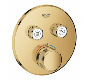 Изображение товара Смеситель для ванны и душа Grohe Grohtherm SmartControl, 29119GL0, термостатический, скрытого монтажа, внешняя часть, холодный рассвет глянец