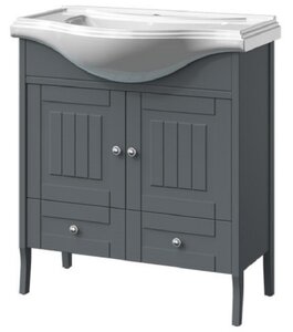 Изображение товара Тумба под раковину Caprigo Aspetto Genova 34412 80 см, с ящиком, цвет TP-810 графит