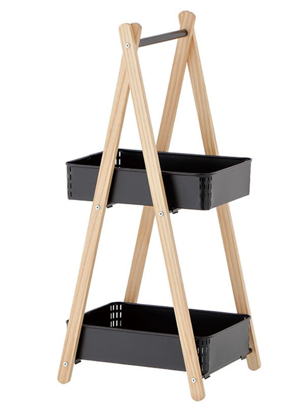 Изображение товара Стеллаж для хранения MySpace STB2P (черный/бамбук) 2 полки