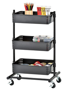 Изображение товара Тележка MySpace TB3P черная, 3 корзинки