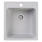 Кухонная мойка GranFest Quarz Z 17, 41.8 x 47.7 см, серый - фото 1