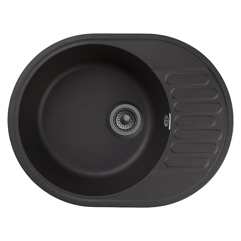 Изображение товара Кухонная мойка GranFest Quarz Z 58, 61.7 x 48 см, черный