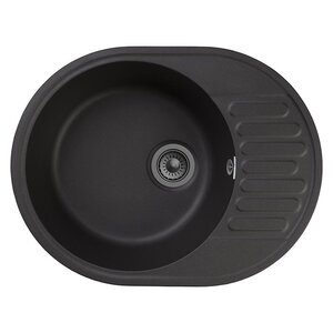 Изображение товара Кухонная мойка GranFest Quarz Z 58, 61.7 x 48 см, черный