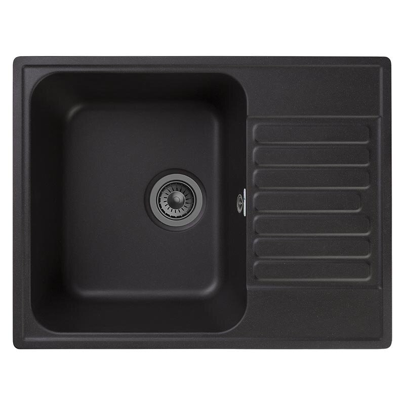 Изображение товара Кухонная мойка GranFest Quarz Z 13 искусственный камень 61.8x47.7 см матовая черная