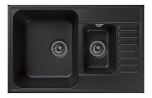 Изображение товара Кухонная мойка GranFest Quarz Z 21К черный, 73.7 x 48 см
