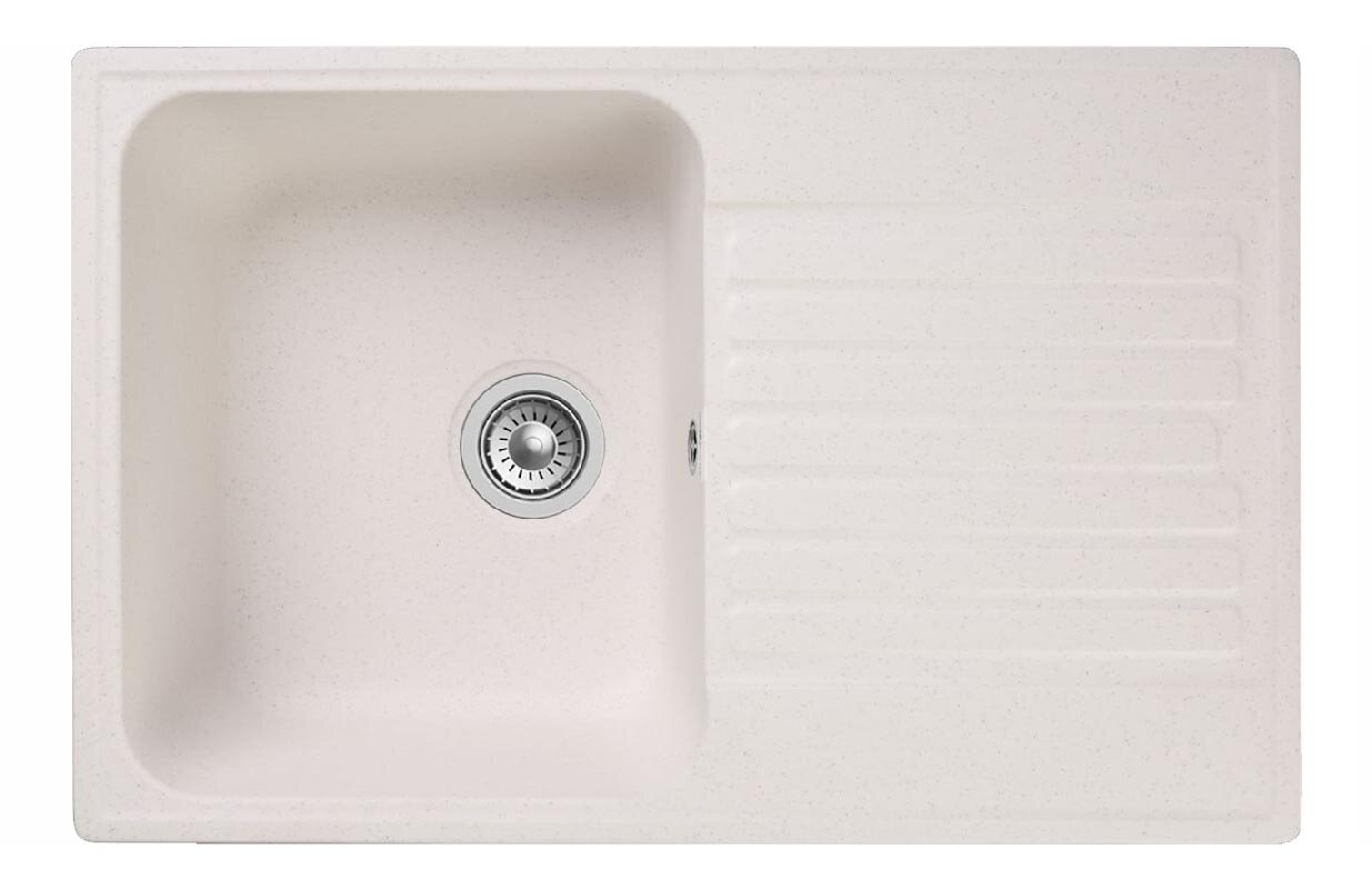 Изображение товара Кухонная мойка GranFest Quarz Z 78 белая 73.6 x 47.6 см