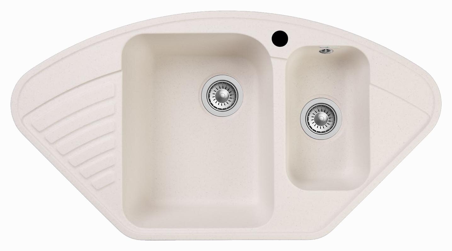 Изображение товара Кухонная мойка GranFest Quarz Z 14, 92.7 x 49.7 см, белый Изображение товара Кухонная мойка GranFest Quarz Z 14, 92.7 x 49.7 см, белый
