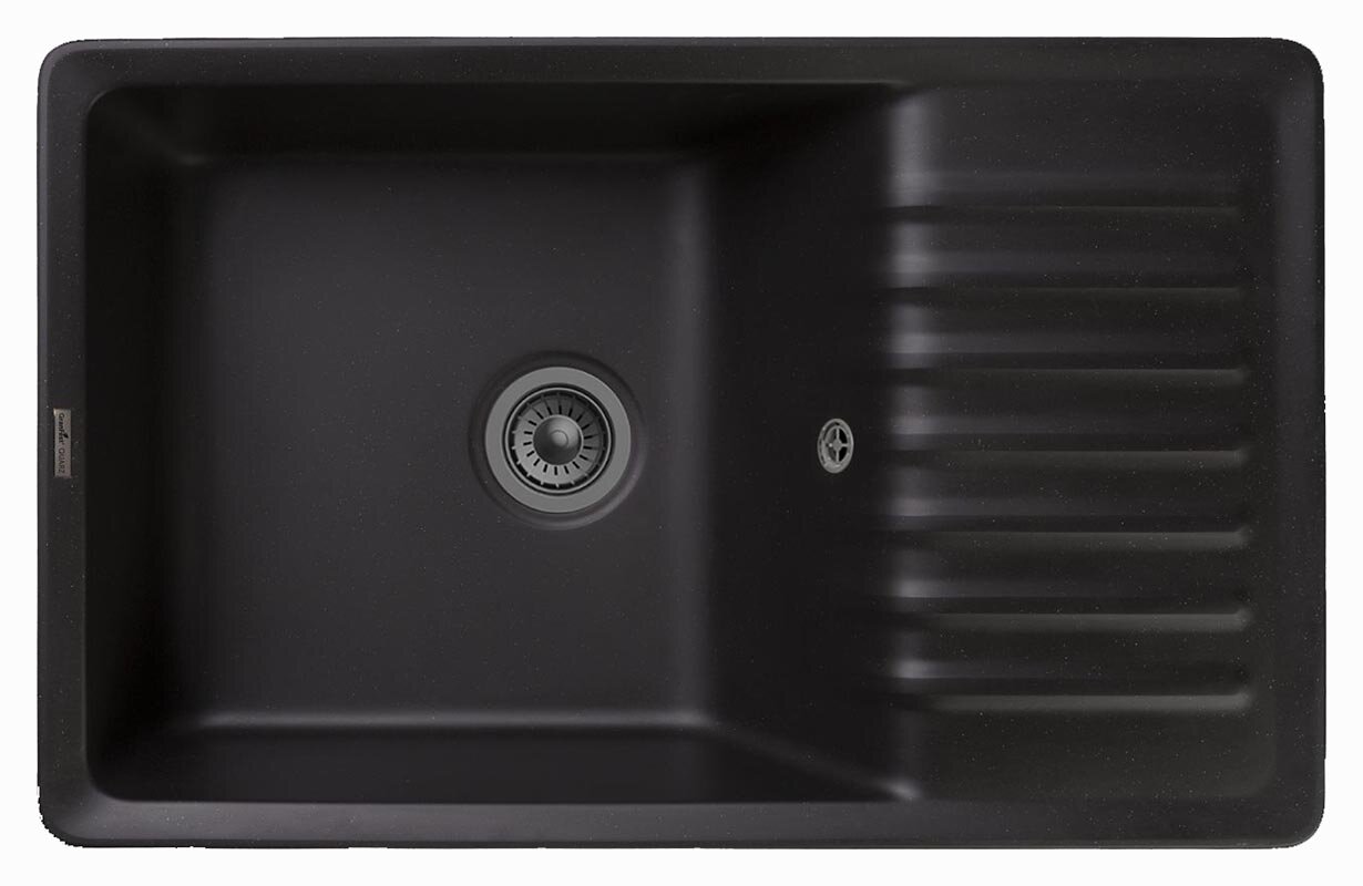 Изображение товара Кухонная мойка GranFest Quarz Z 72 75.2x47.5 см черный матовый