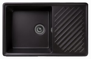 Изображение товара Кухонная мойка GranFest Quarz Z 52, 75.3 x 47.7 см, черный