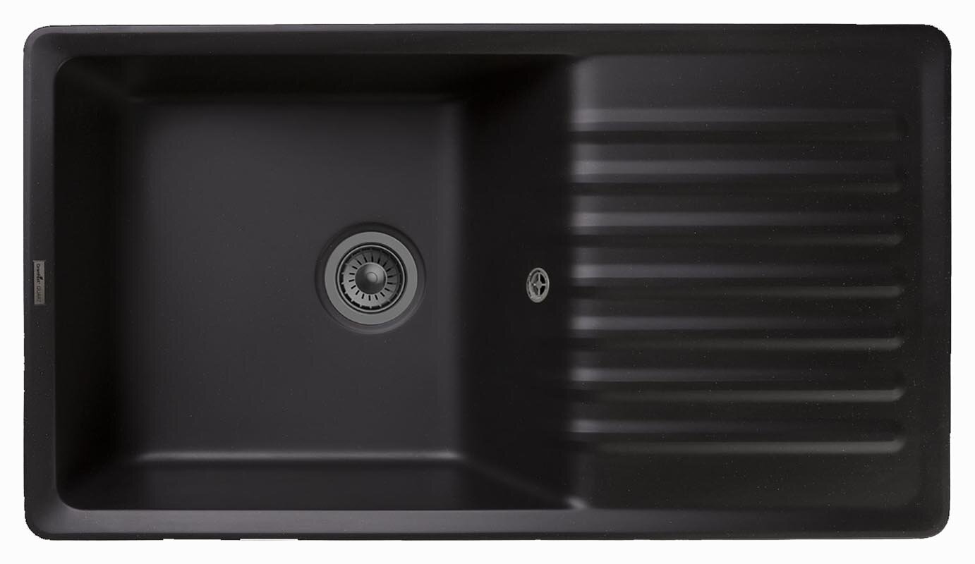 Изображение товара Кухонная мойка GranFest Quarz GF-ZW-73 86х48 см черный матовый