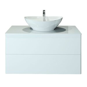 Изображение товара Тумба c раковиной Orange Otto, подвесная, столешница стекло, белый, Ot-100TuGLASS+G56