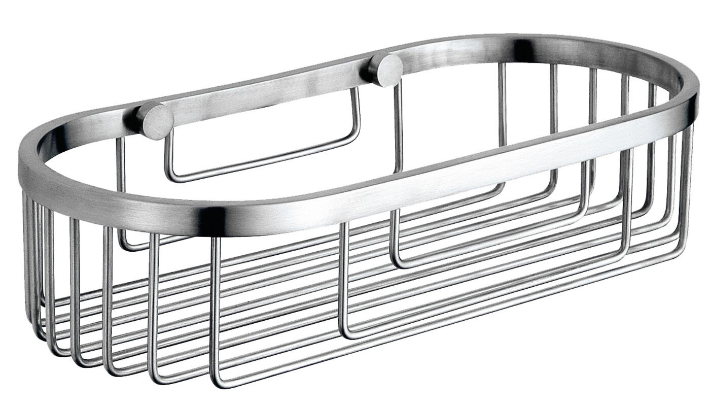 Изображение товара Полка для ванной Nofer Niza 09064.B овальная сеточка хром Испания
