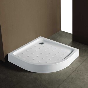 Изображение товара Душевой поддон Vincea VST-2AQ-1010, 100 x 100 x 13.5 см, сифон с гидрозатвором, четверть круга, белый