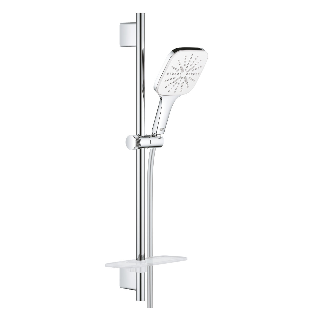 Изображение товара Душевой гарнитур Grohe Rainshower SmartActive 130 Cube, 26584LS0, белая луна, 3 режима струи