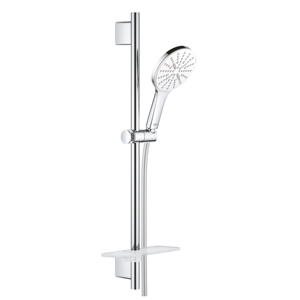 Изображение товара Душевой гарнитур Grohe Rainshower SmartActive 130, 26577LS0, белая луна, 3 режима струи Изображение товара Душевой гарнитур Grohe Rainshower SmartActive 130, 26577LS0, белая луна, 3 режима струи