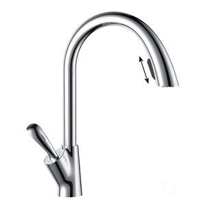 Изображение товара Смеситель для кухни D&K Venice Baciano DA1032541 с выдвижным изливом хром