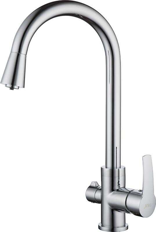 Изображение товара Смеситель DQ Rhein Valerius DA1361601 для кухонной мойки с подключением к фильтру, хром
