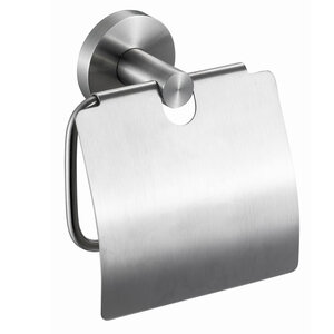 Изображение товара Держатель для туалетной бумаги Nofer Niza 16858.S с крышкой, матовая поверхность