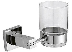 Изображение товара Стакан для зубных щеток Nofer Barcelona 16913.B из стекла и нержавеющей стали