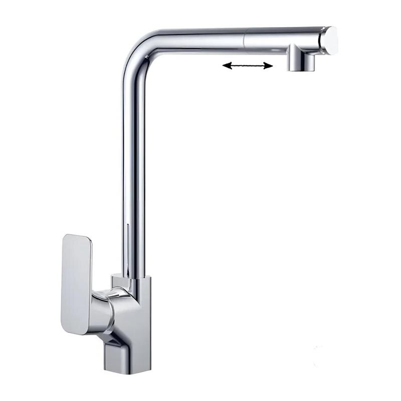 Изображение товара Смеситель DQ Berlin Freie DA1432501 для кухонной мойки с выдвижным изливом, хром