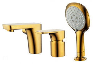 Изображение товара Смеситель D&K Berlin Tourto DA1434903 на борт ванны, золото