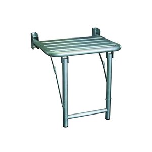 Изображение товара Сиденье для душа с двумя ножками Nofer 15045.S 45 см, нержавеющая сталь матовая