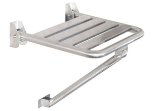 Изображение товара Сиденье для душа Nofer 15046.S нержавеющая сталь с трубкой опоры Испания