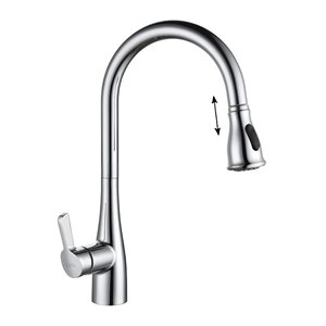 Изображение товара Смеситель D&K Rhein Schiller DA1462501 для кухонной мойки с выдвижным изливом, хром