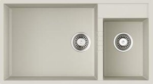 Изображение товара Кухонная мойка Omoikiri Tedori 85-2-U-WH из искусственного гранита белая