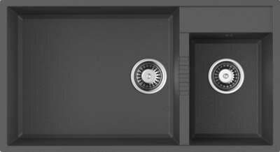 Изображение товара Мойка Omoikiri Tedori 86-2-LB-PL платина - двойная чаша, 500x860 мм