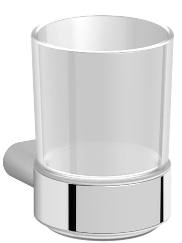 Изображение товара Стаканчик для зубных щеток настенный Nofer Santorini 16339.B глянцевая поверхность