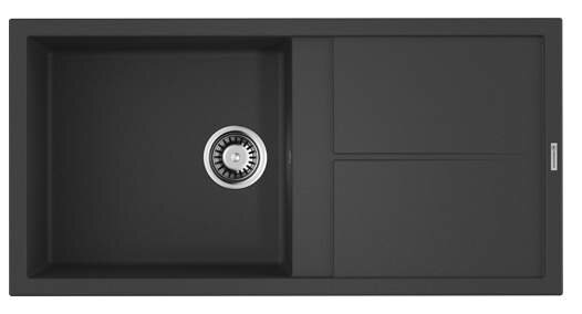 Изображение товара Кухонная мойка Omoikiri Sumi 100-BL черная из искусственного гранита с глубиной 230 мм