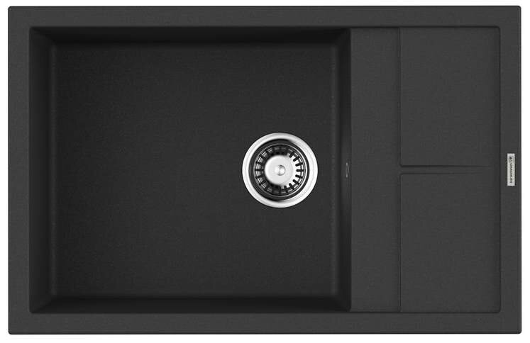 Изображение товара Кухонная мойка Omoikiri Sumi 78-LB-BL искусственный гранит черная врезная Изображение товара Кухонная мойка Omoikiri Sumi 78-LB-BL искусственный гранит черная врезная