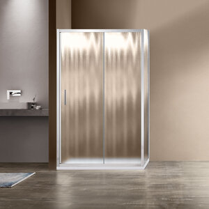 Изображение товара Душевой уголок Vincea Garda VSR-1G8010CH, 100 x 80 см, прямоугольный, дверь раздвижная, стекло шиншилла, хром