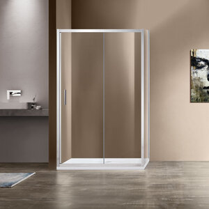 Изображение товара Душевой уголок Vincea Garda VSR-1G1013CL, 130 x 100 см, прямоугольный, дверь раздвижная, стекло прозрачное, хром