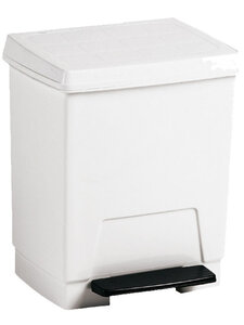 Изображение товара Пластиковая корзина для мусора 23 л с педалью белая Испания Nofer 14026.W
