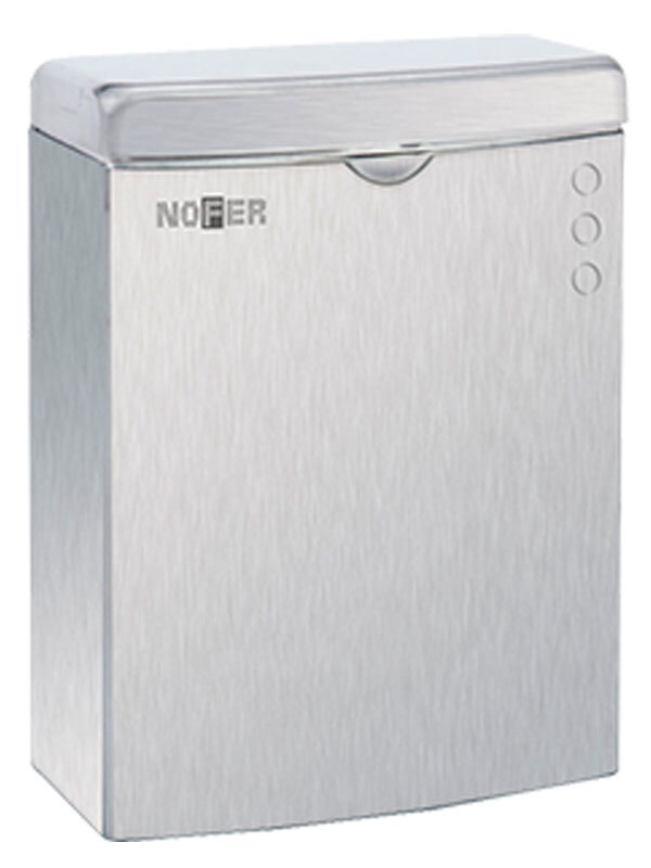 Изображение товара Корзина для мусора Nofer настенная 5 л с крышкой из нержавеющей стали Испания