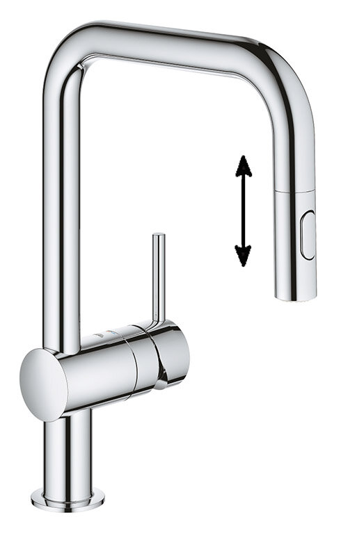 Изображение товара Смеситель для кухонной мойки Grohe Minta с вытяжным изливом хром 32322002
