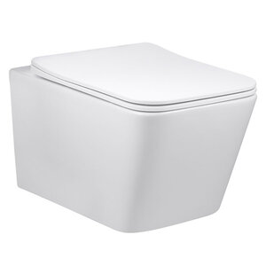 Изображение товара Подвесной безободковый унитаз Vincea Q-Line VT1-12, крышка микролифт, тонкая, белый