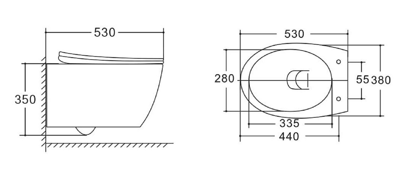 Изображение товара Подвесной унитаз Vincea Felice VT1-25 безободковый с микролифтом белый